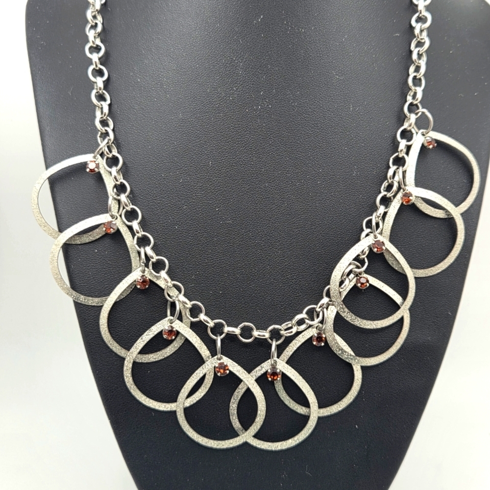 Paparazzi Silver Necklace with Red Accents